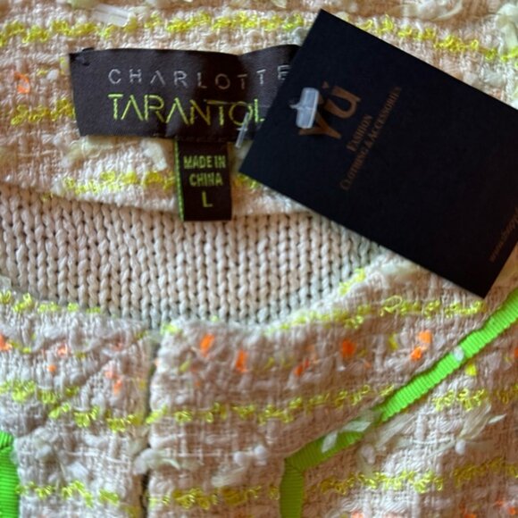 Charlotte Tarantola Bouclé Knit Blazer Jacket – Size Large (NWT) - Picture 2 of 9